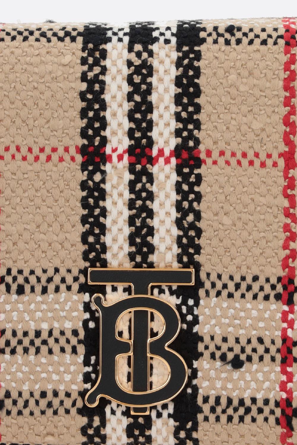 BURBERRY borsa a spalla Lola small in bouclé Vendita Economica