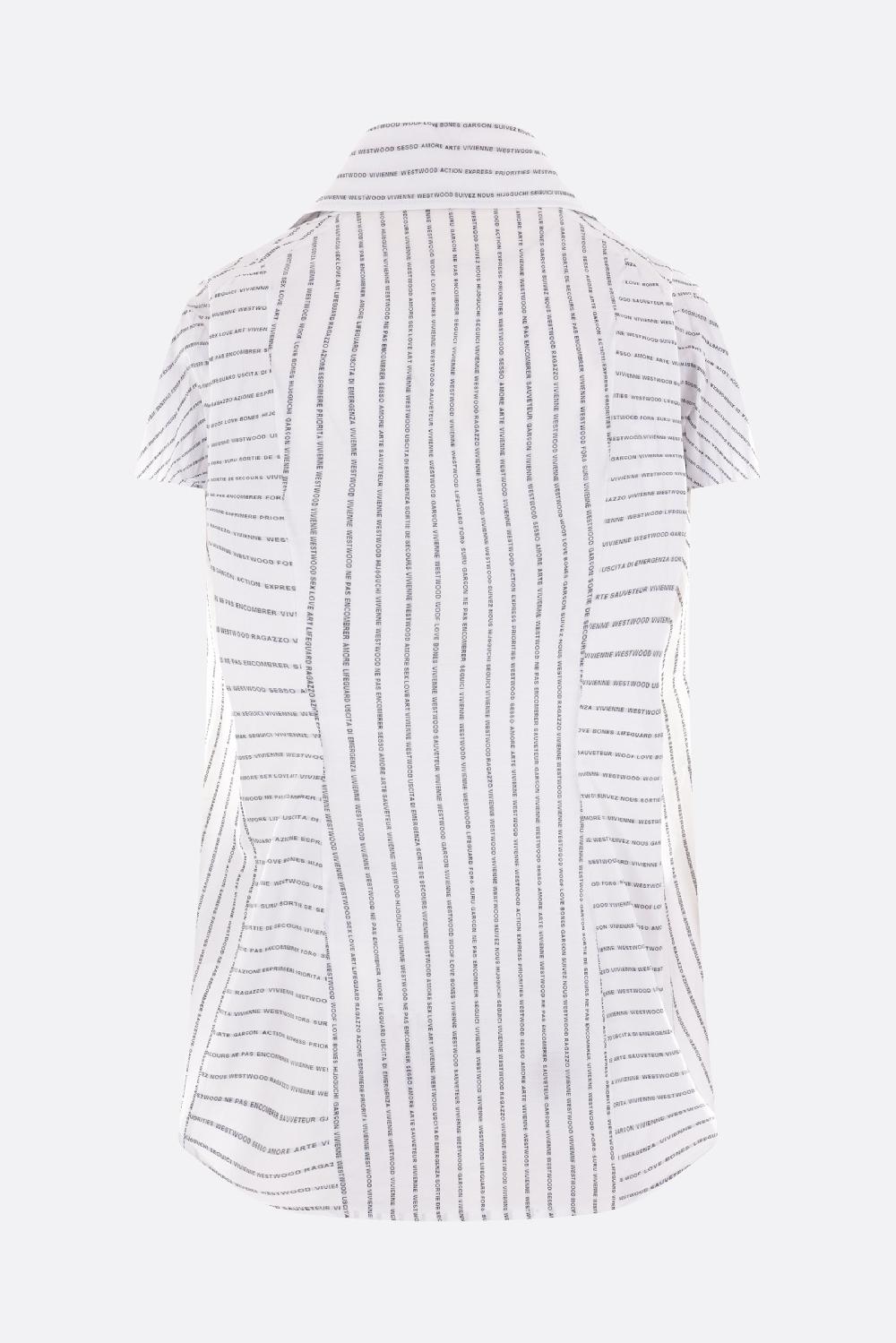 VIVIENNE WESTWOOD camicia a maniche corte Bagatelle in popeline stampato Nuova