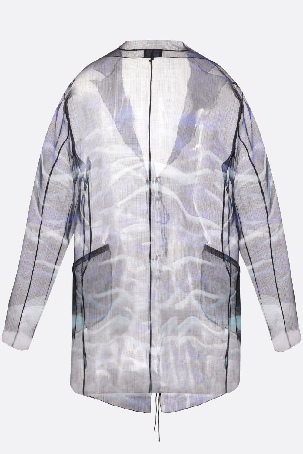 GIORGIO ARMANI giacca monopetto in organza di seta Pezzi Unici
