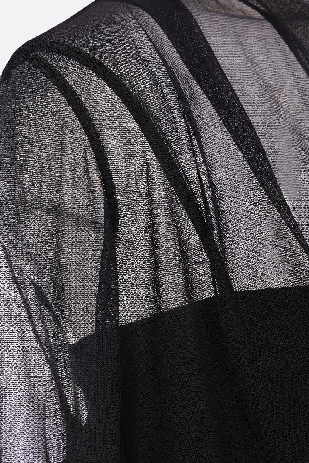 GIVENCHY top a doppio strato in crepe de chine fluida e jersey stretch Soddisfazione Garantita