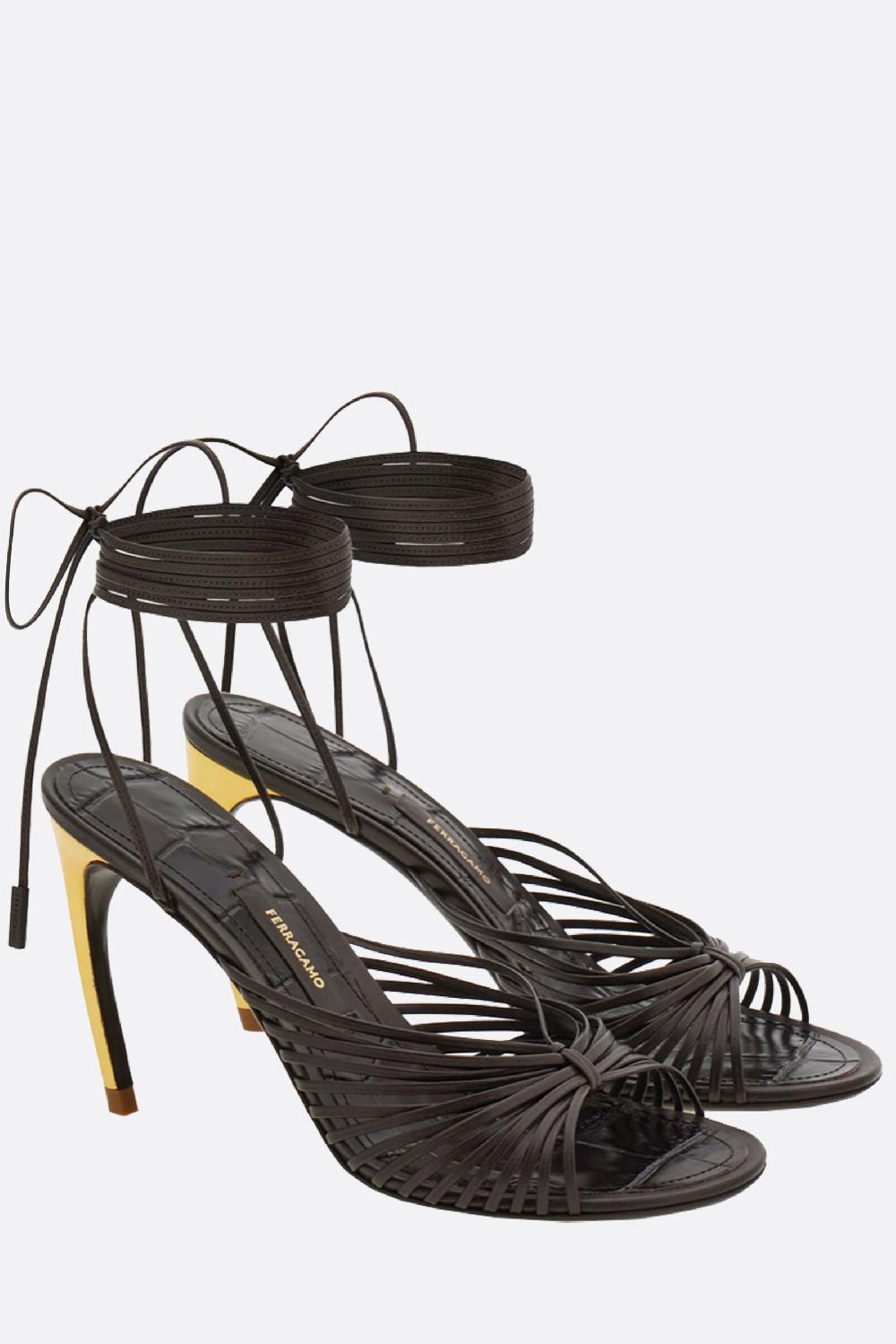 FERRAGAMO sandalo Atena in pelle liscia Fino Al -60%