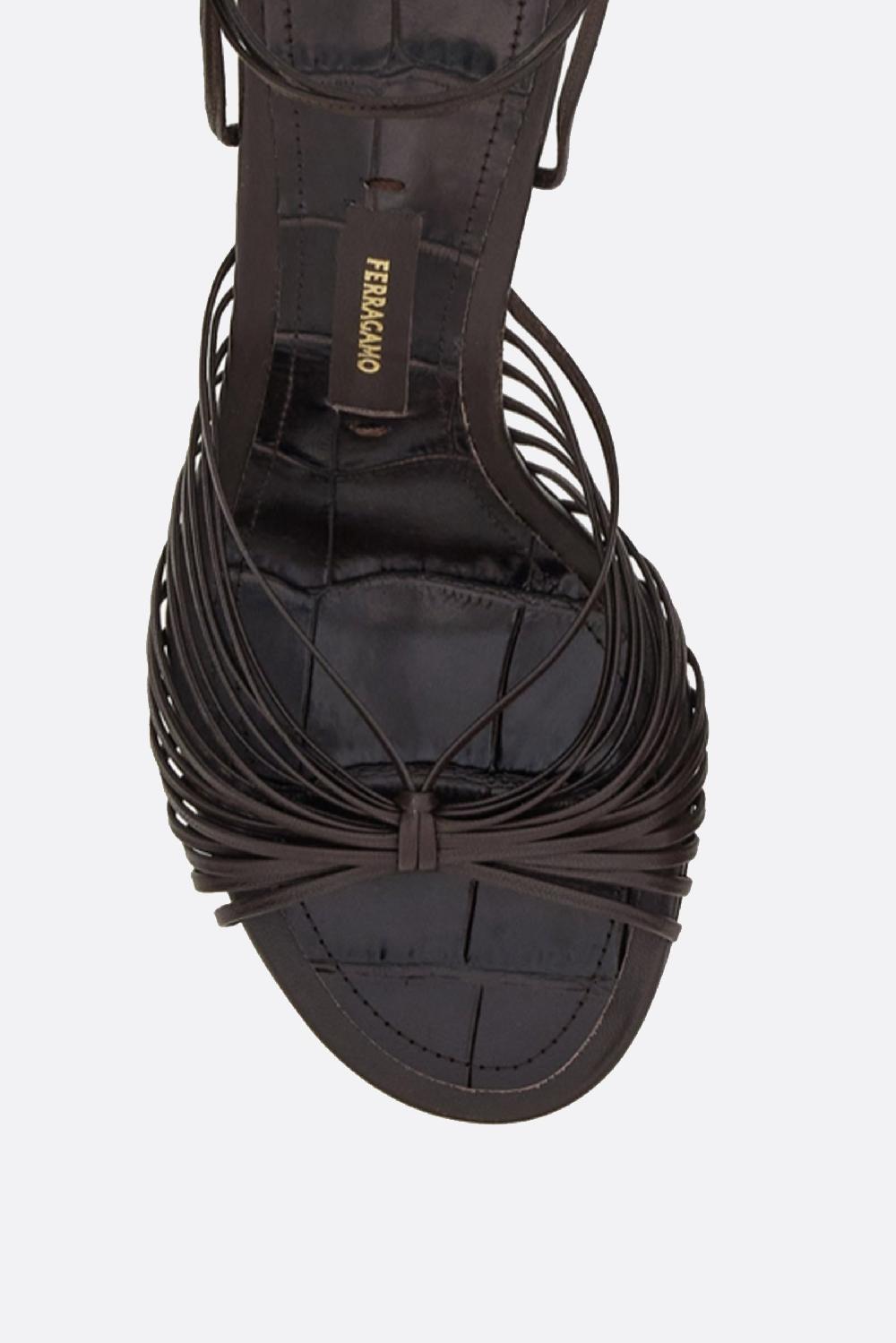 FERRAGAMO sandalo Atena in pelle liscia Fino Al -60%
