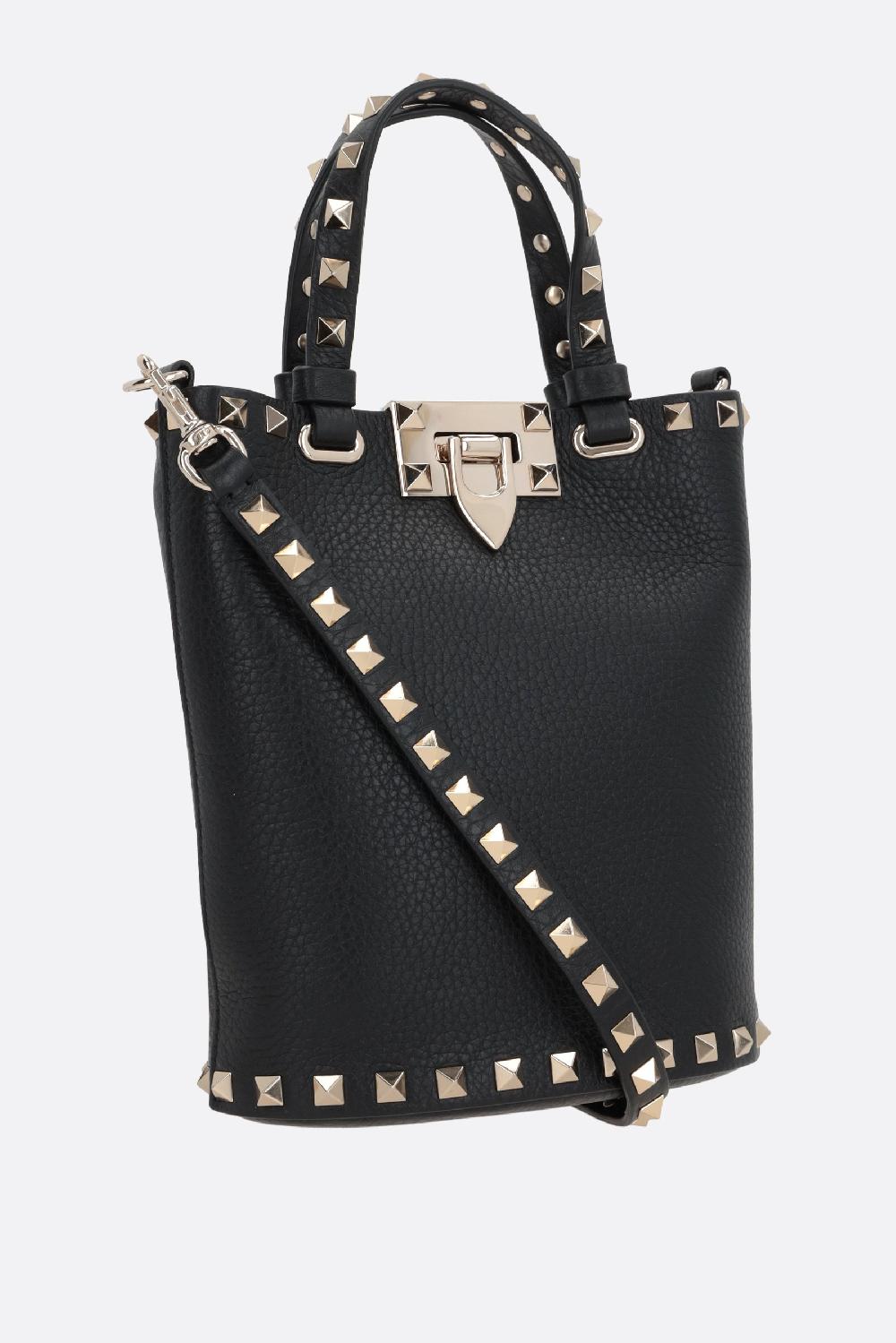 VALENTINO GARAVANI borsa tote Rockstud mini in pelle martellata In Vendita