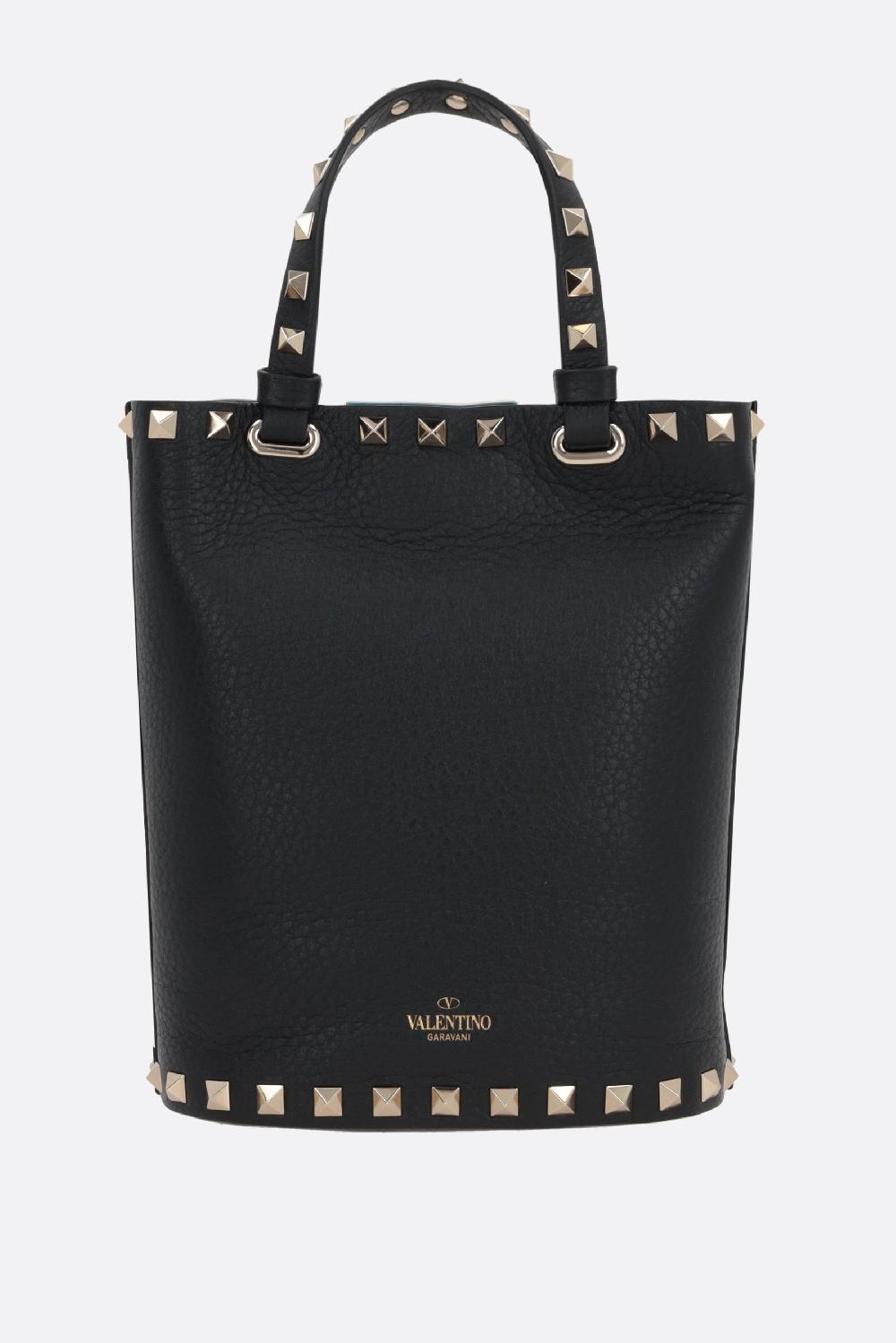 VALENTINO GARAVANI borsa tote Rockstud mini in pelle martellata In Vendita