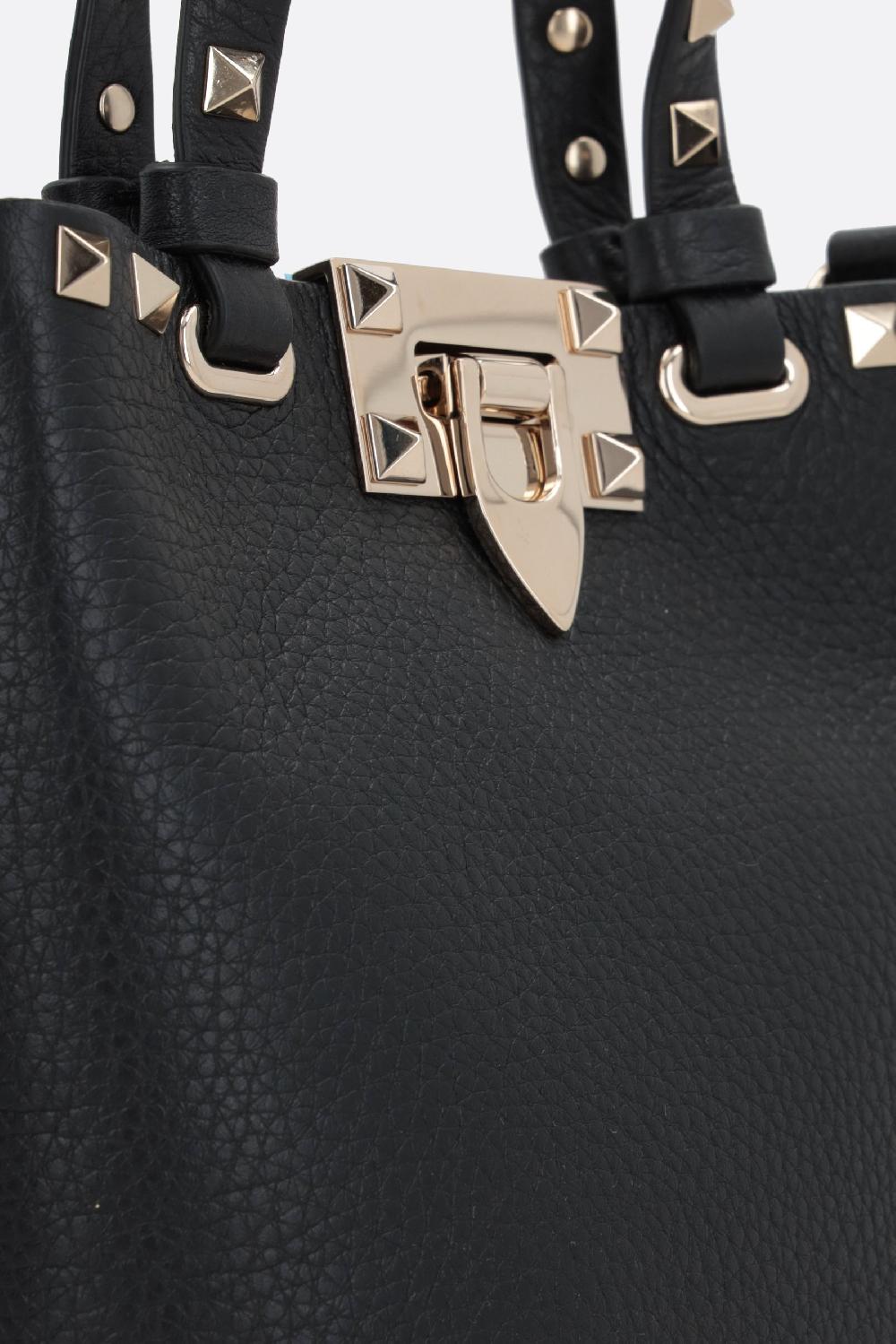 VALENTINO GARAVANI borsa tote Rockstud mini in pelle martellata In Vendita