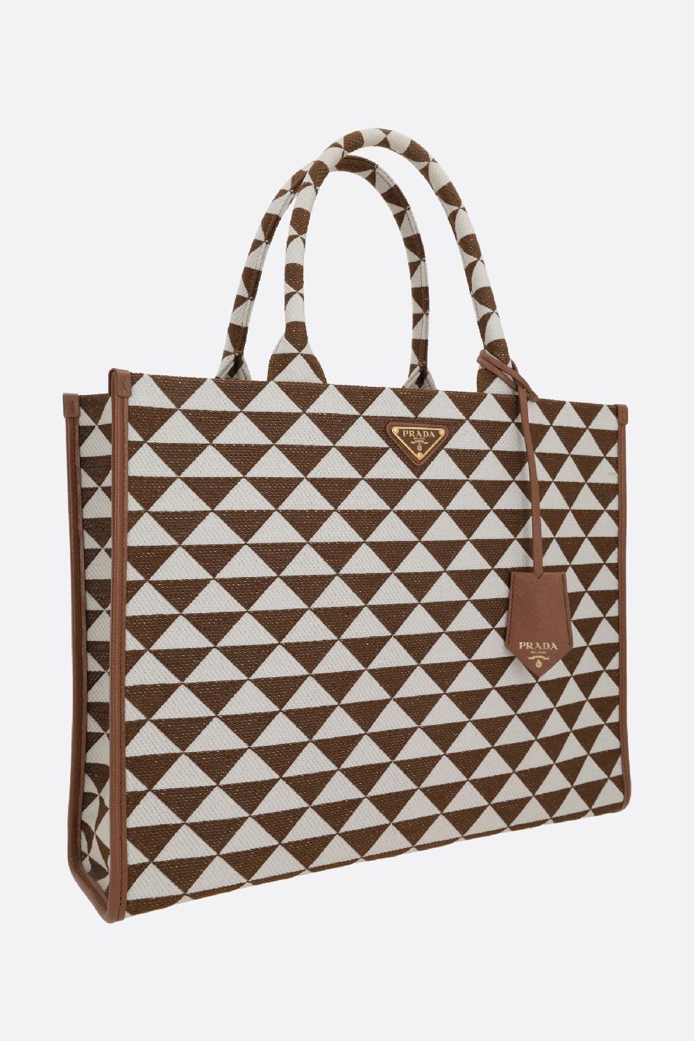 PRADA borsa tote Prada Symbole large in tessuto jacquard I Più Venduti
