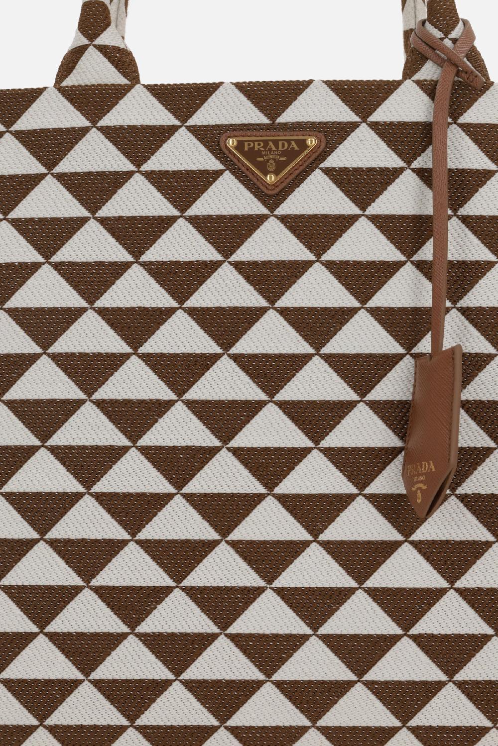 PRADA borsa tote Prada Symbole large in tessuto jacquard I Più Venduti