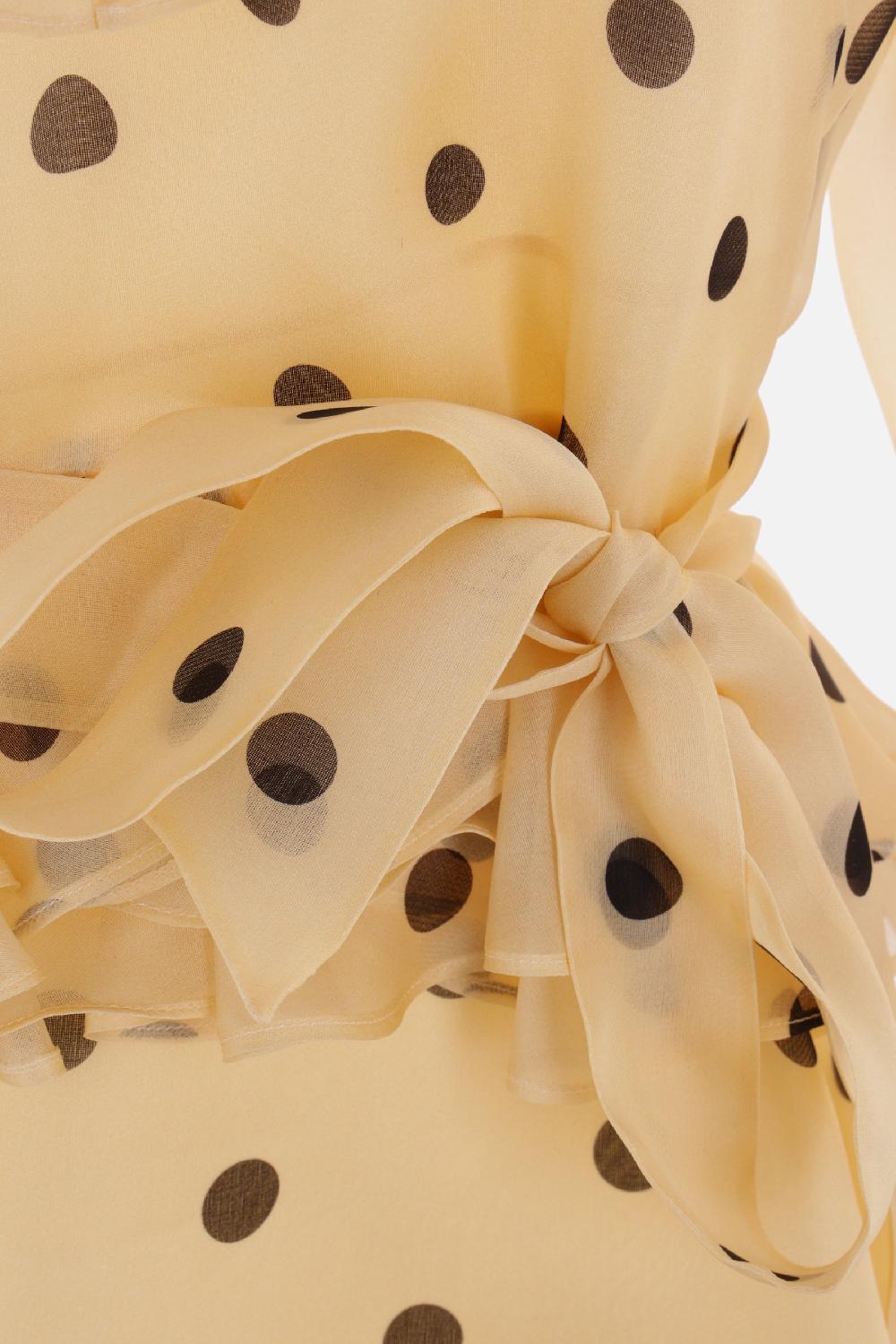 VALENTINO GARAVANI miniabito in organza stampa Pois Spots Nuova