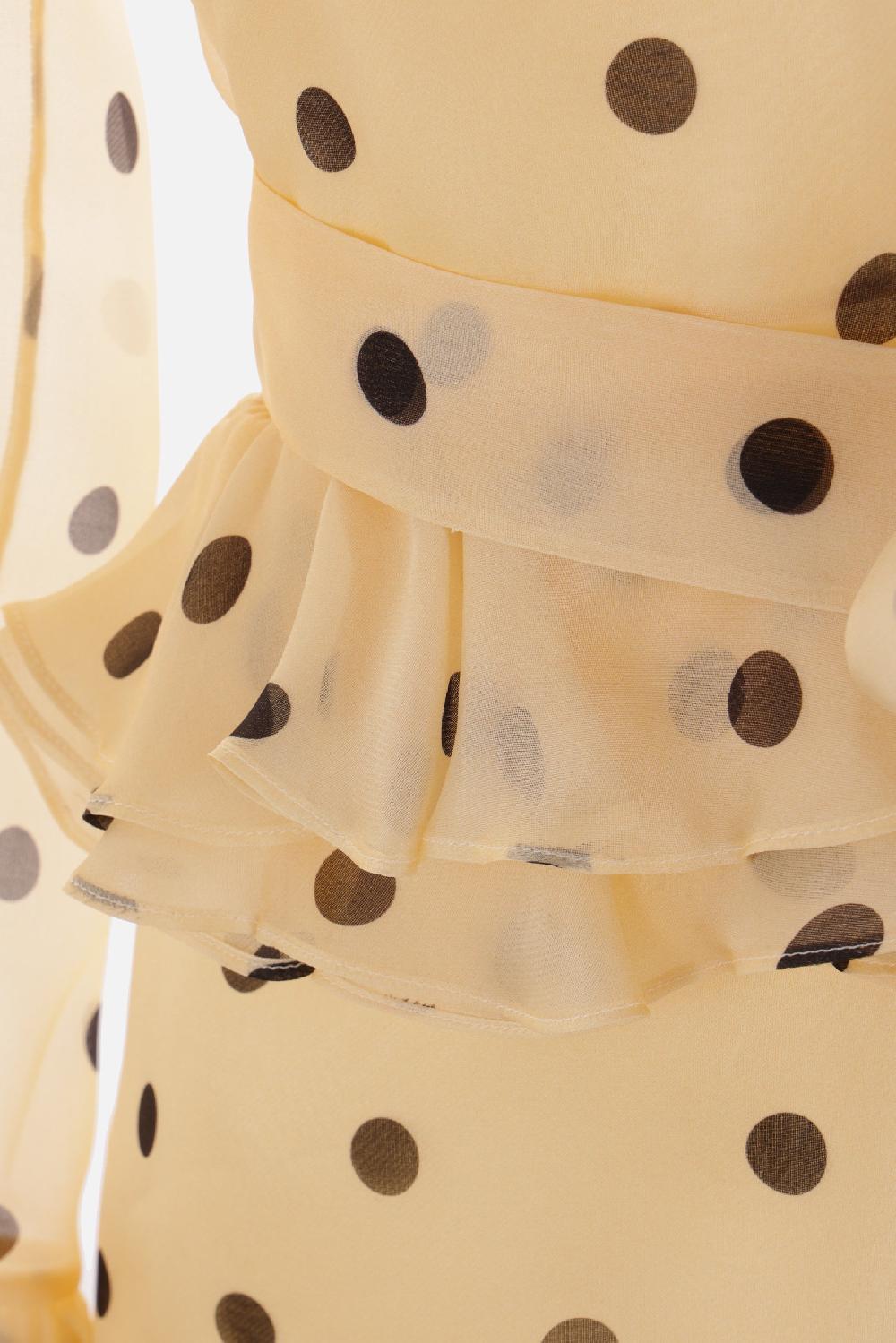 VALENTINO GARAVANI miniabito in organza stampa Pois Spots Nuova