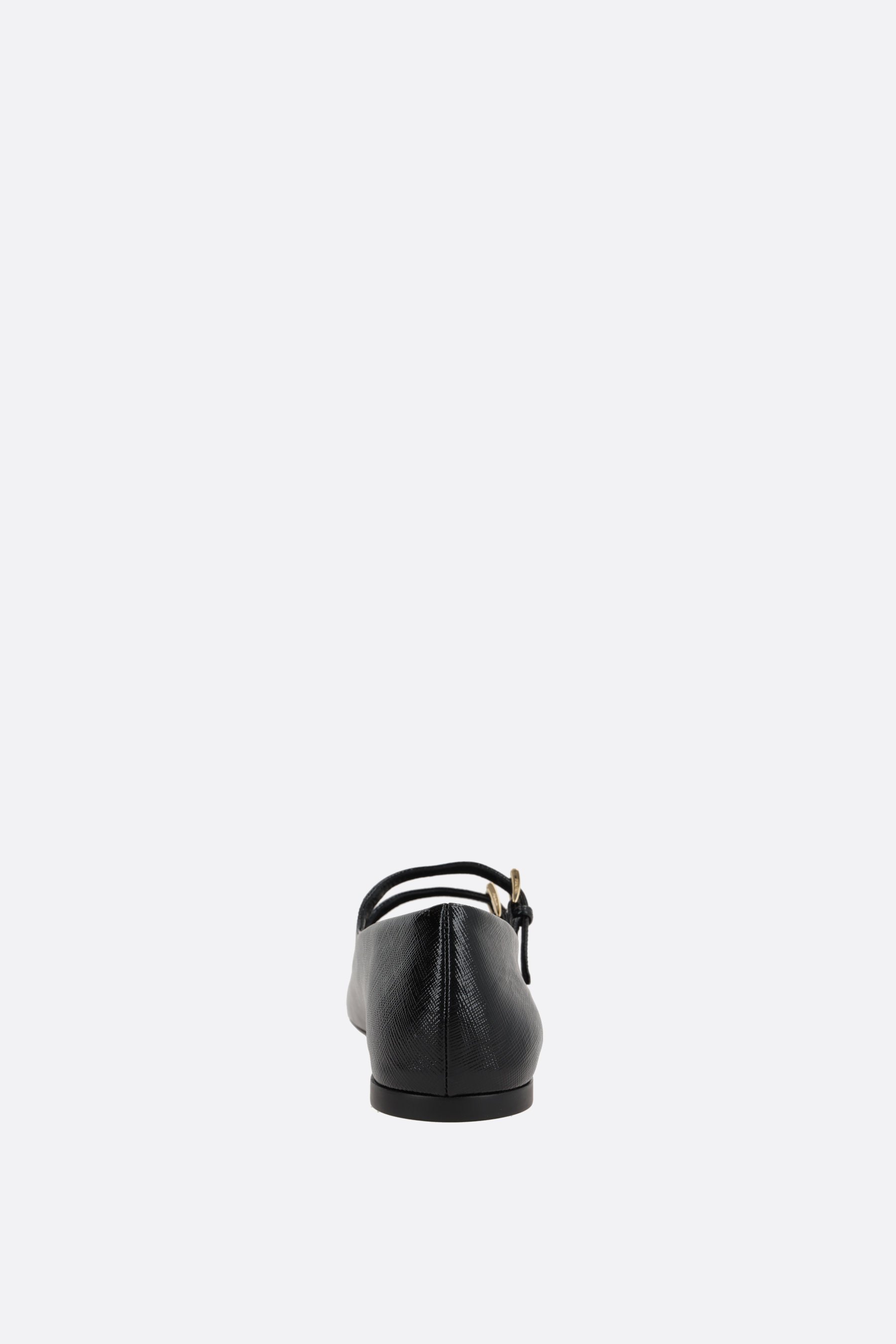 PRADA ballerina in pelle Saffiano 2025