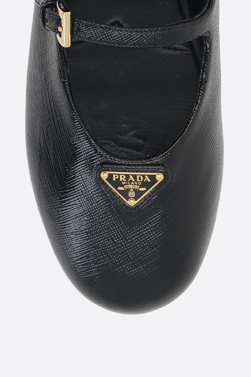 PRADA ballerina in pelle Saffiano 2025