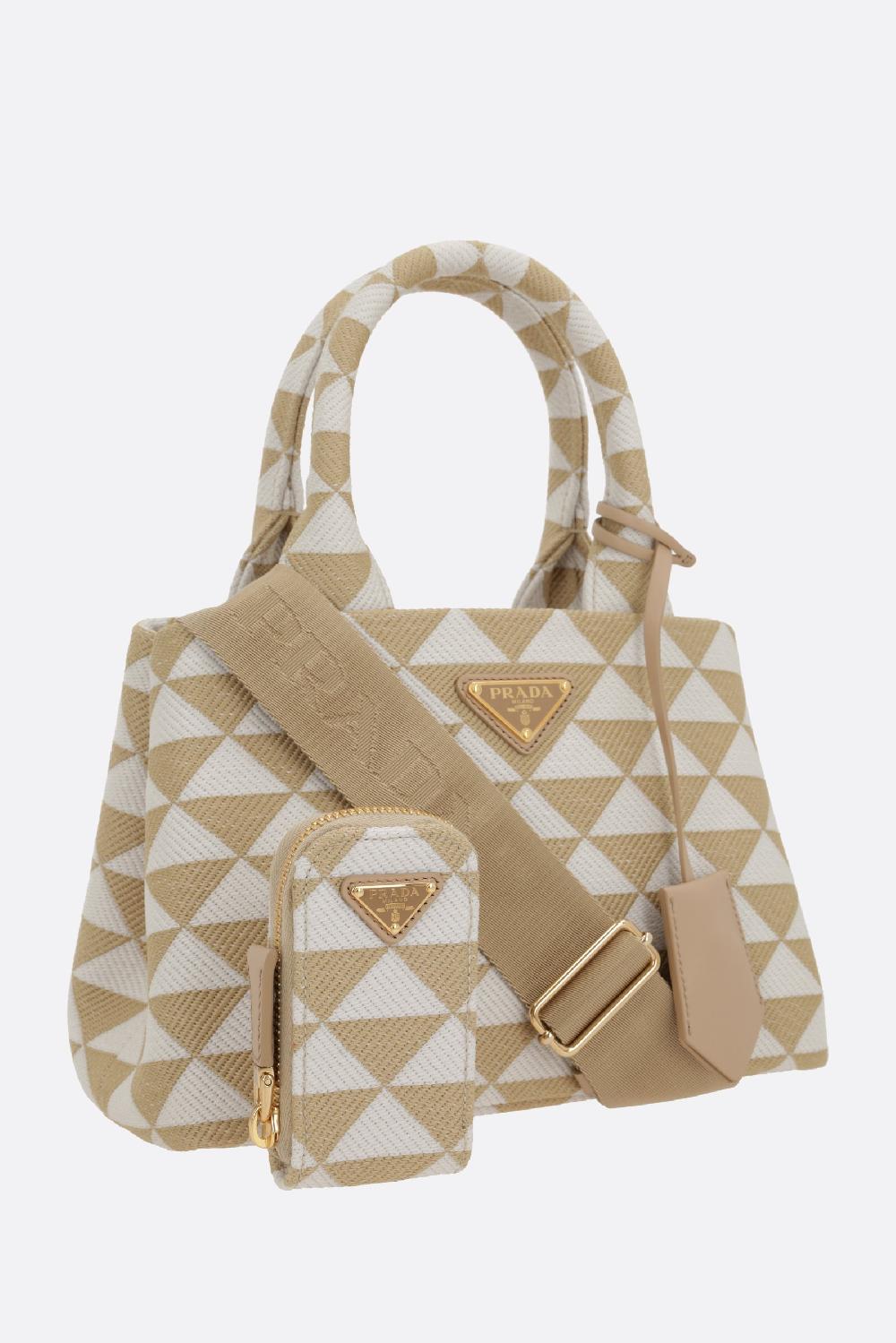 PRADA borsa shopping Prada Symbole small in jacquard Qualità