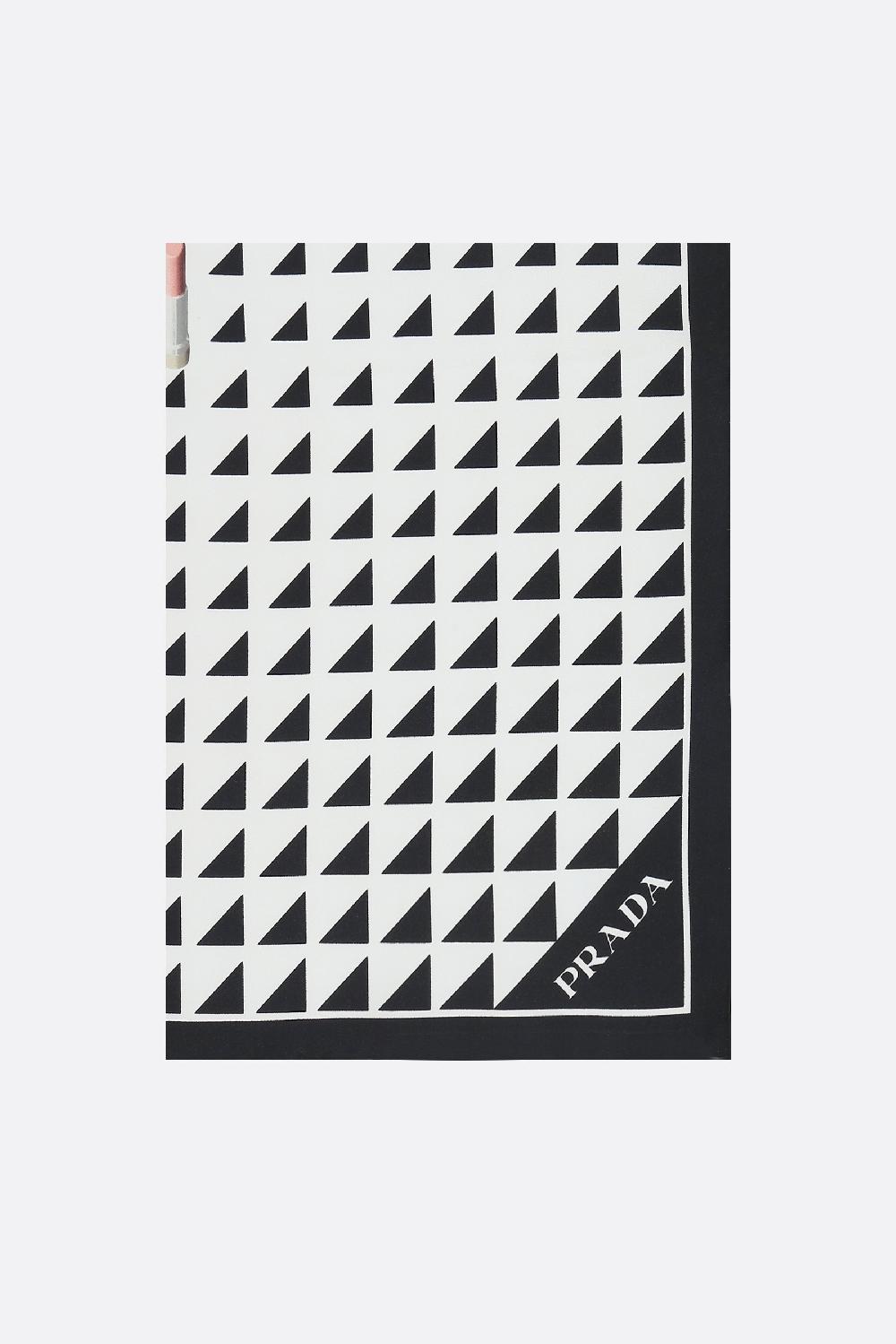 PRADA foulard stampato in twill di seta Vendita
