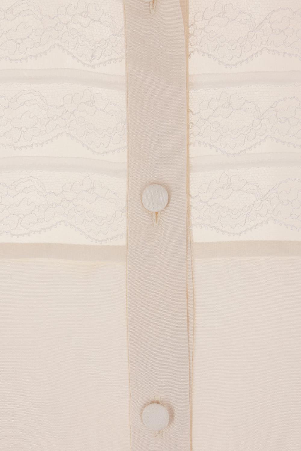 VALENTINO GARAVANI camicia in shantung organza e pizzo Nuovo