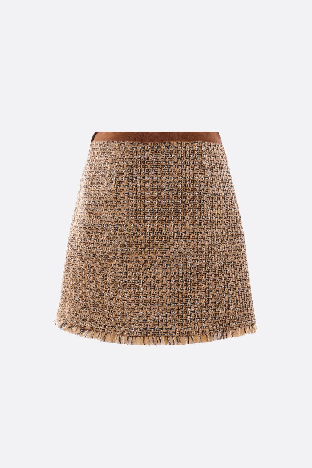 VALENTINO GARAVANI minigonna in Fantasy Tweed Sottocosto
