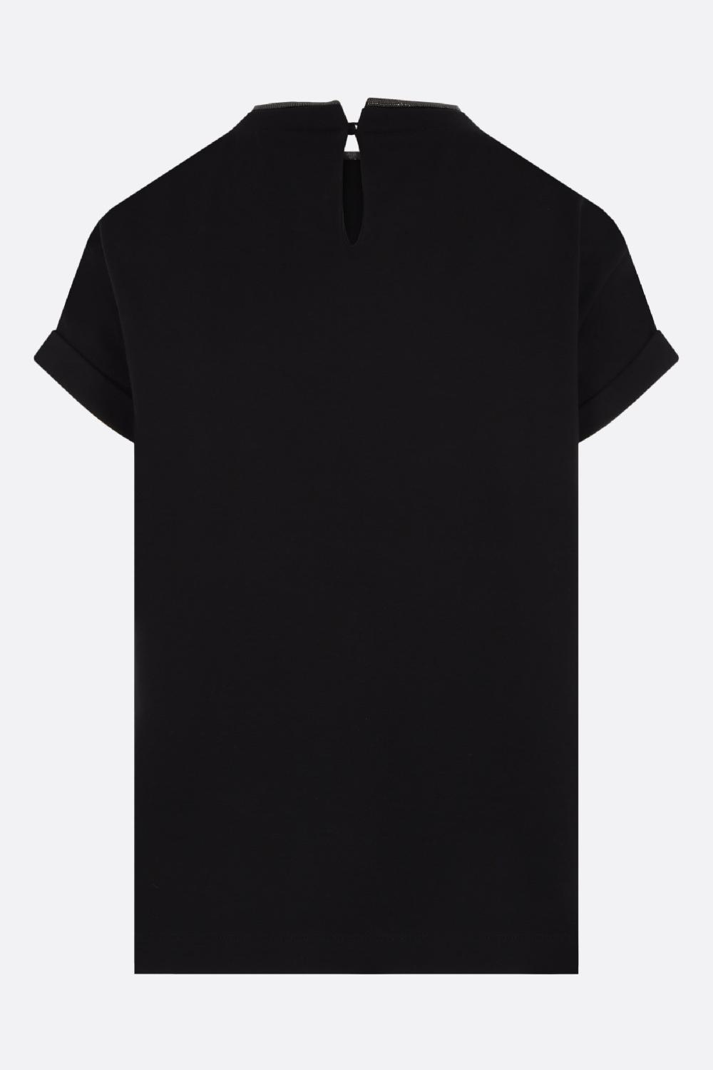 BRUNELLO CUCINELLI t-shirt in cotone con dettaglio monile Novità
