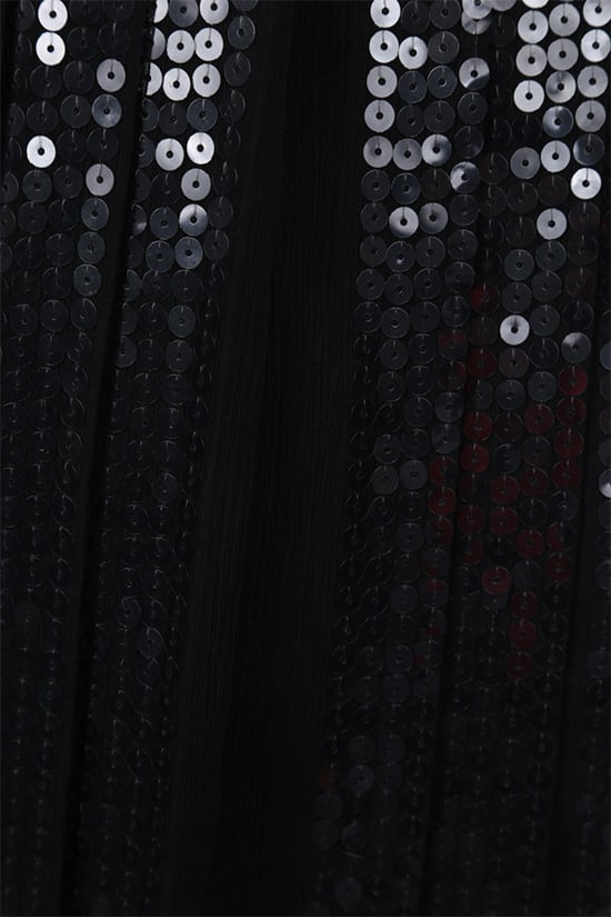 PRADA abito corto plissé in chiffon con paillettes Presa