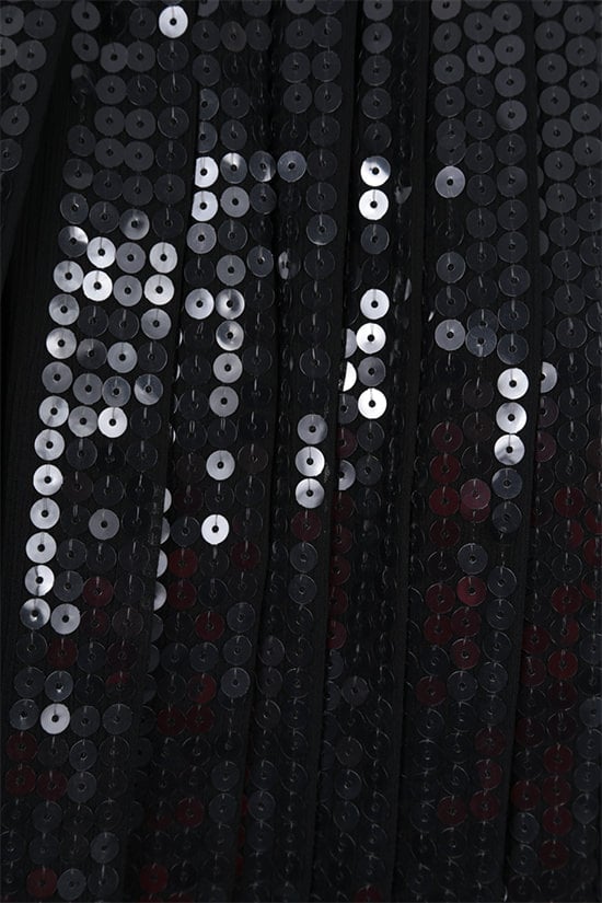 PRADA abito corto plissé in chiffon con paillettes Presa