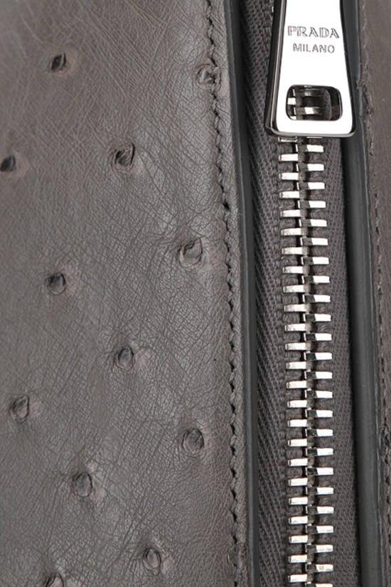 PRADA borsa a mano in pelle di struzzo Offerte