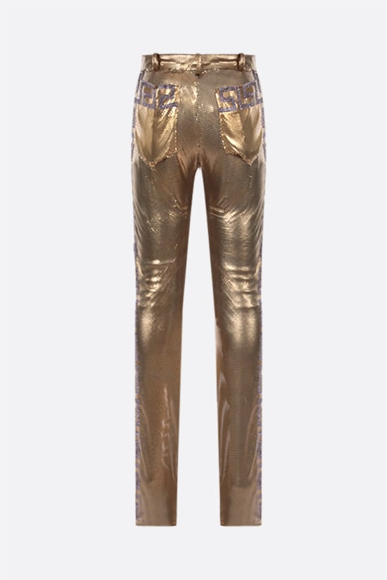 GIANNI VERSACE WOMAN pantalone skinny-fit in maglia metallica Oroton Hotsell