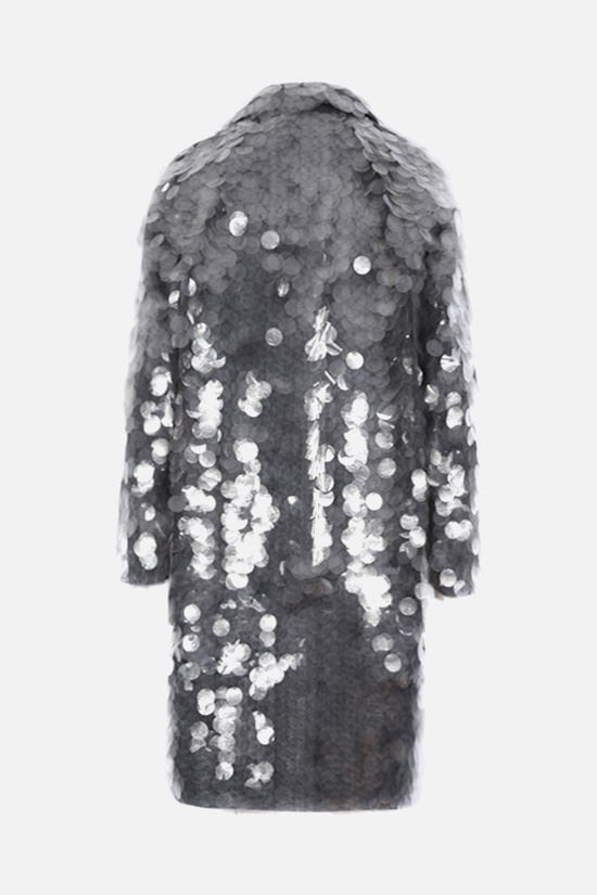 PRADA cappotto in tessuto tecnico decorato con paillettes 2025
