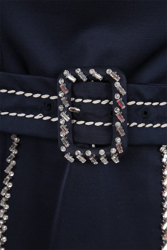 PRADA abito corto in radzmire e chiffon con cristalli Soddisfazione Garantita
