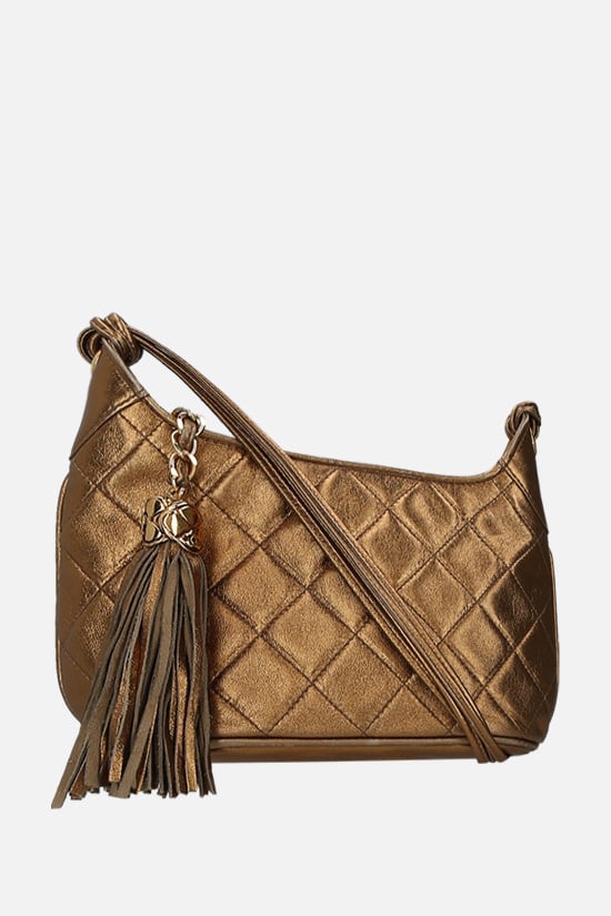 CHANEL VINTAGE WOMAN borsa a spalla in pelle matelassé con dettaglio Doppia C Negozi Online