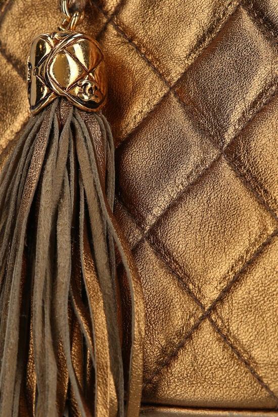 CHANEL VINTAGE WOMAN borsa a spalla in pelle matelassé con dettaglio Doppia C Negozi Online