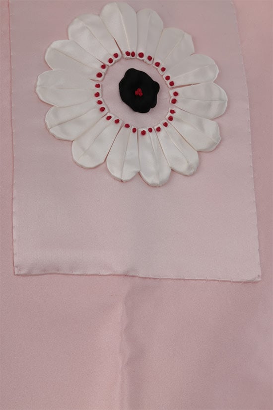 PRADA stola in raso di seta patch fiore Promozione Limitata