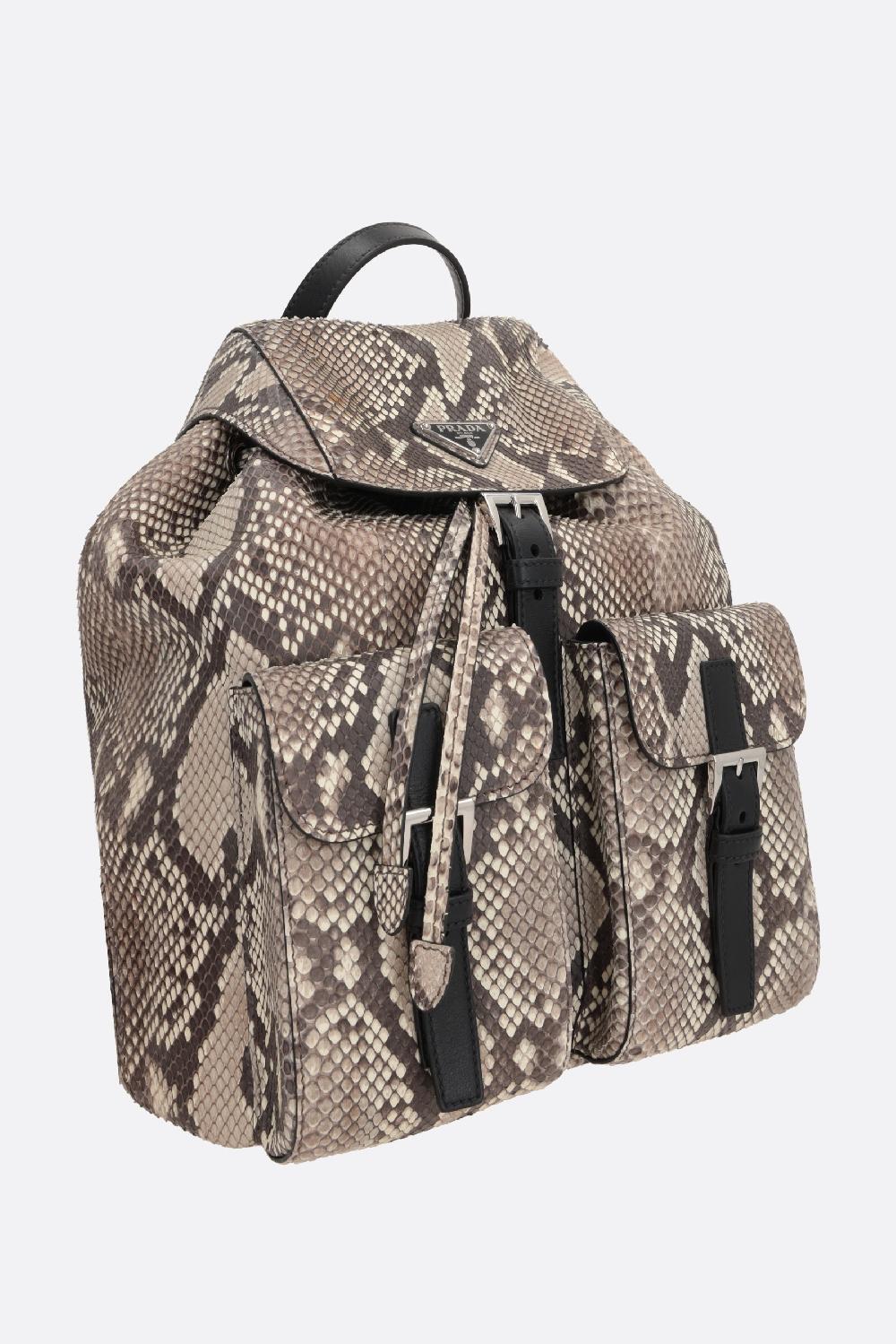 PRADA zaino small in pitone Fino Al -60%