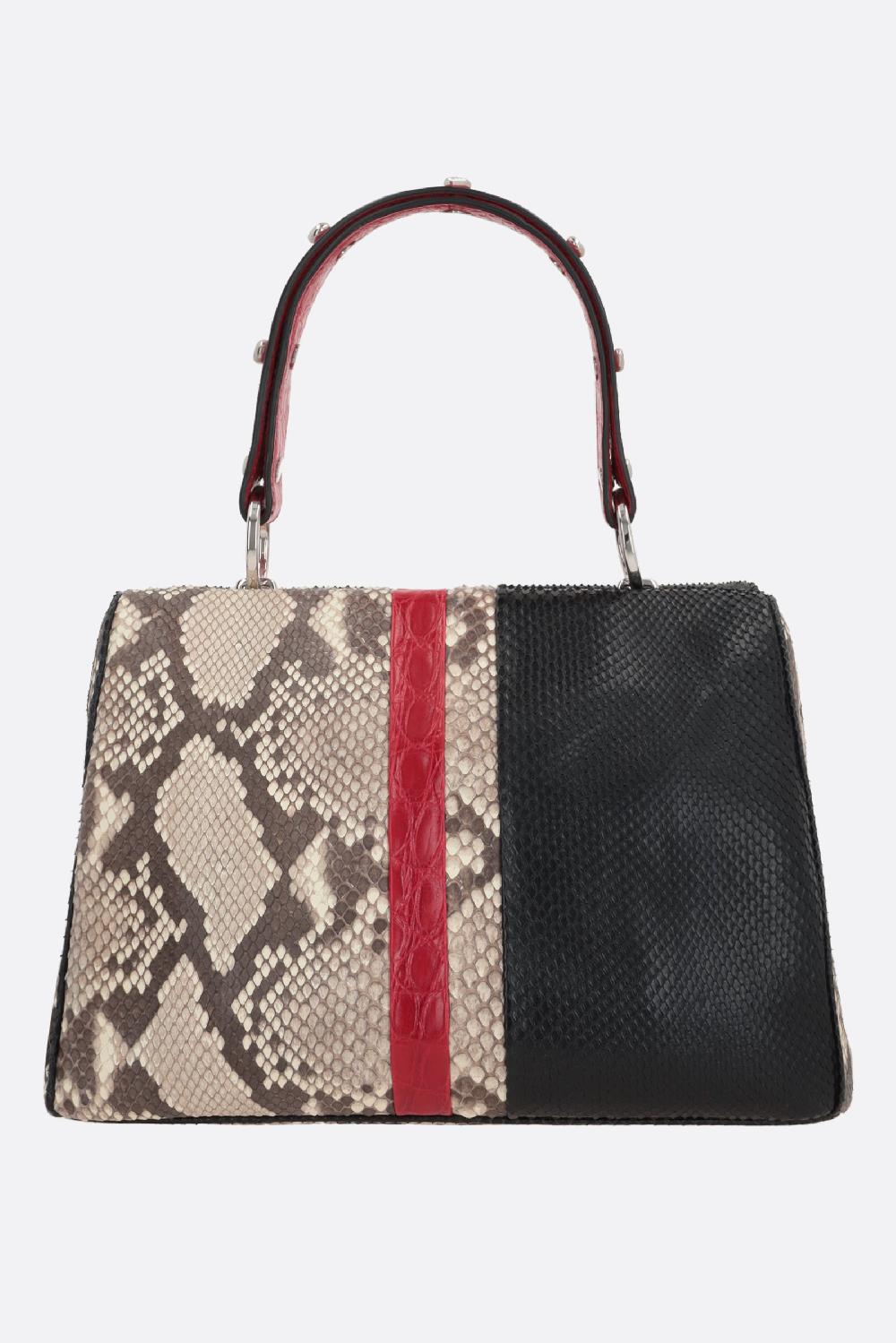 PRADA borsa a mano in pelle di pitone e coccodrillo Shopping Online