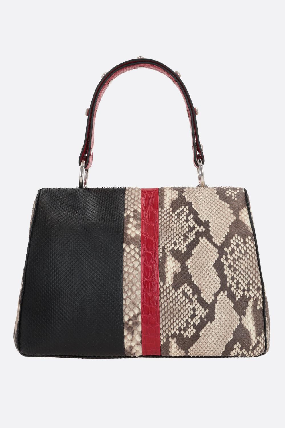 PRADA borsa a mano in pelle di pitone e coccodrillo Shopping Online