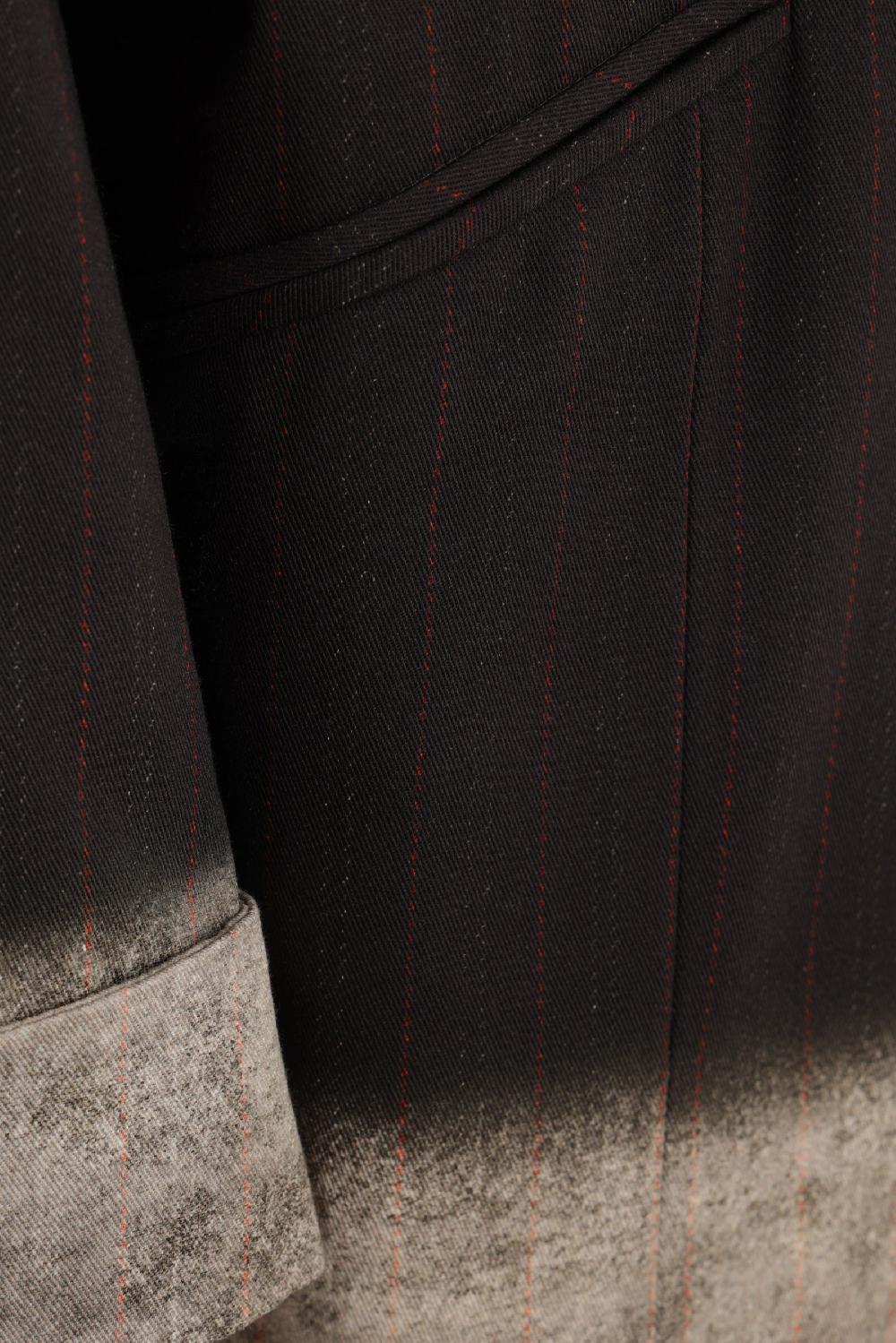 MAISON MARGIELA giacca monopetto in cotone gessato trompe l'oeil Convenienza