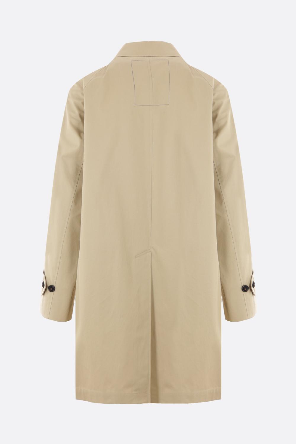 BURBERRY soprabito monopetto in gabardine Sconto