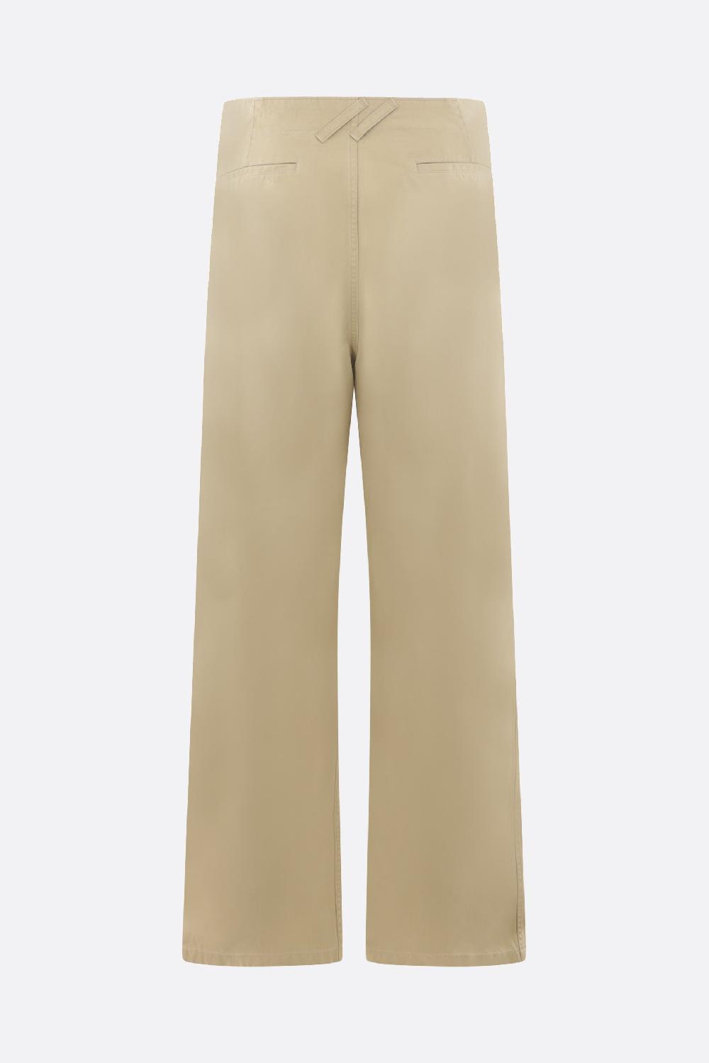 BURBERRY pantalone loose-fit in cotone Vendita Economica