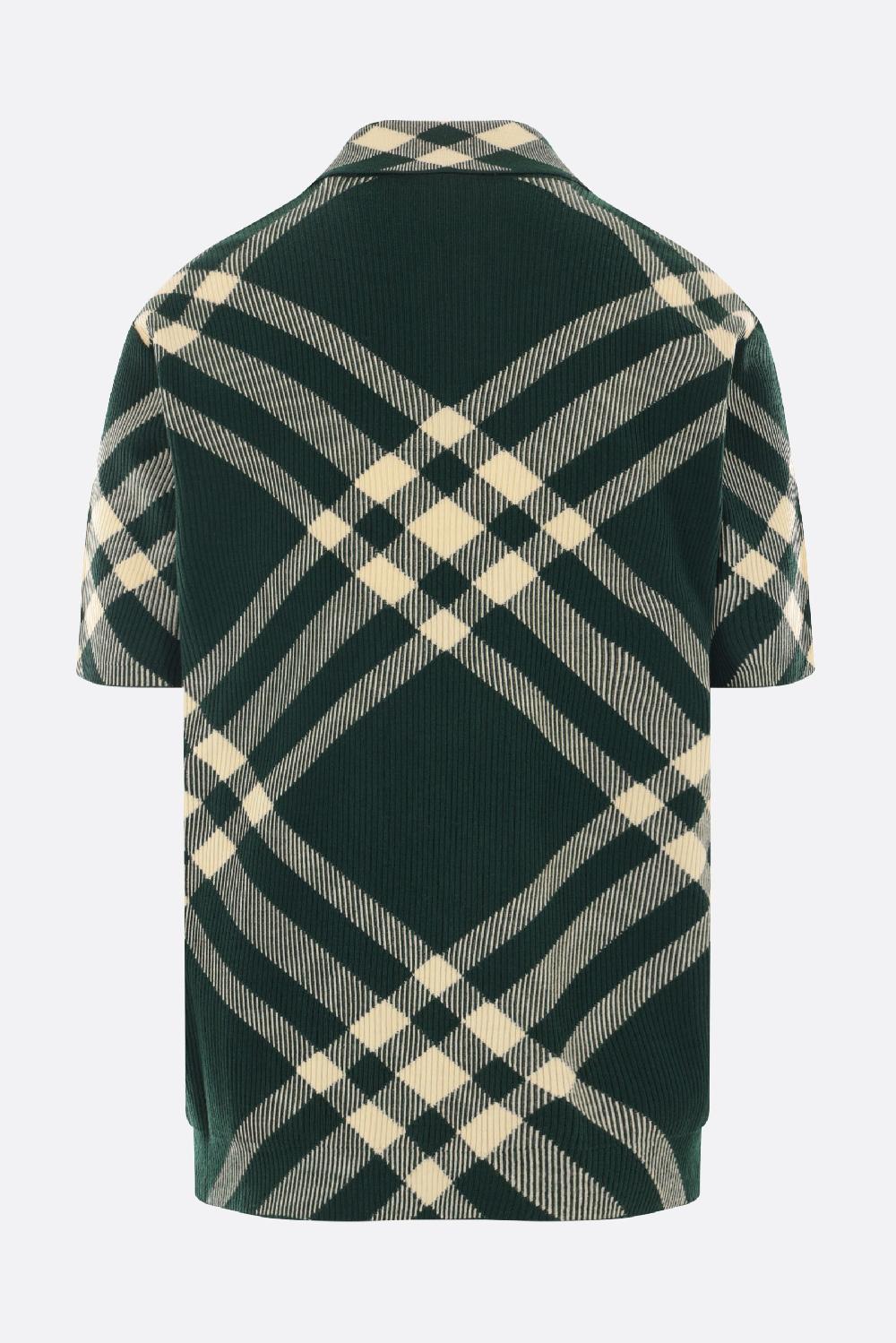 BURBERRY polo in maglia Check I Più Venduti