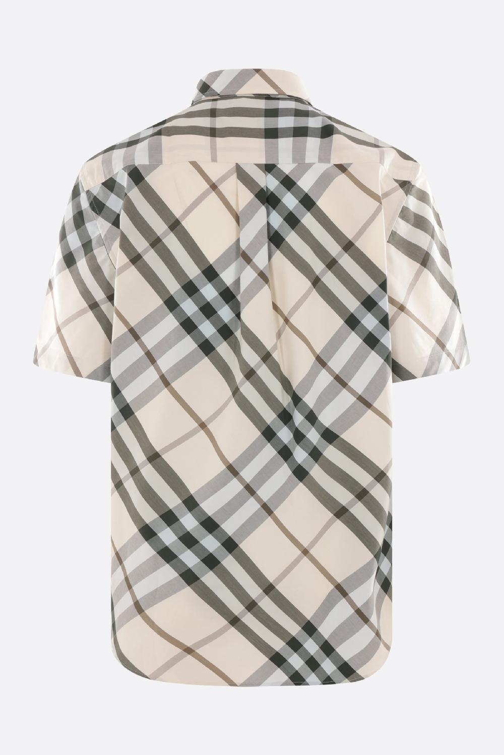 BURBERRY camicia a maniche corte in popeline Check Negozio