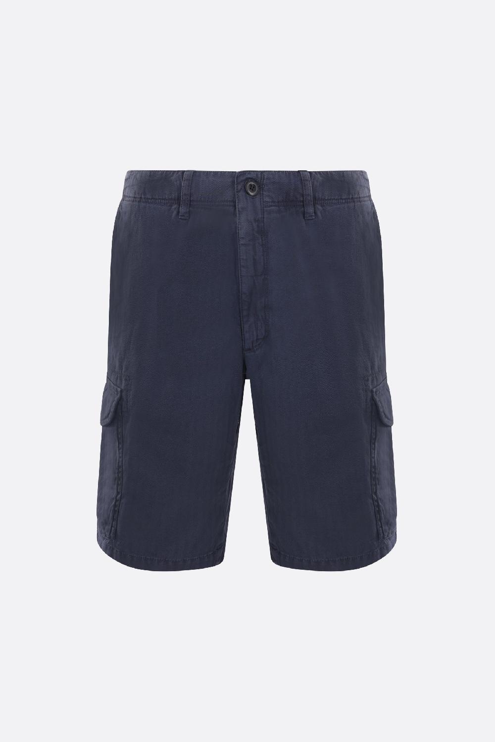 INCOTEX pantalone corto cargo in misto cotone sostenibile Italy