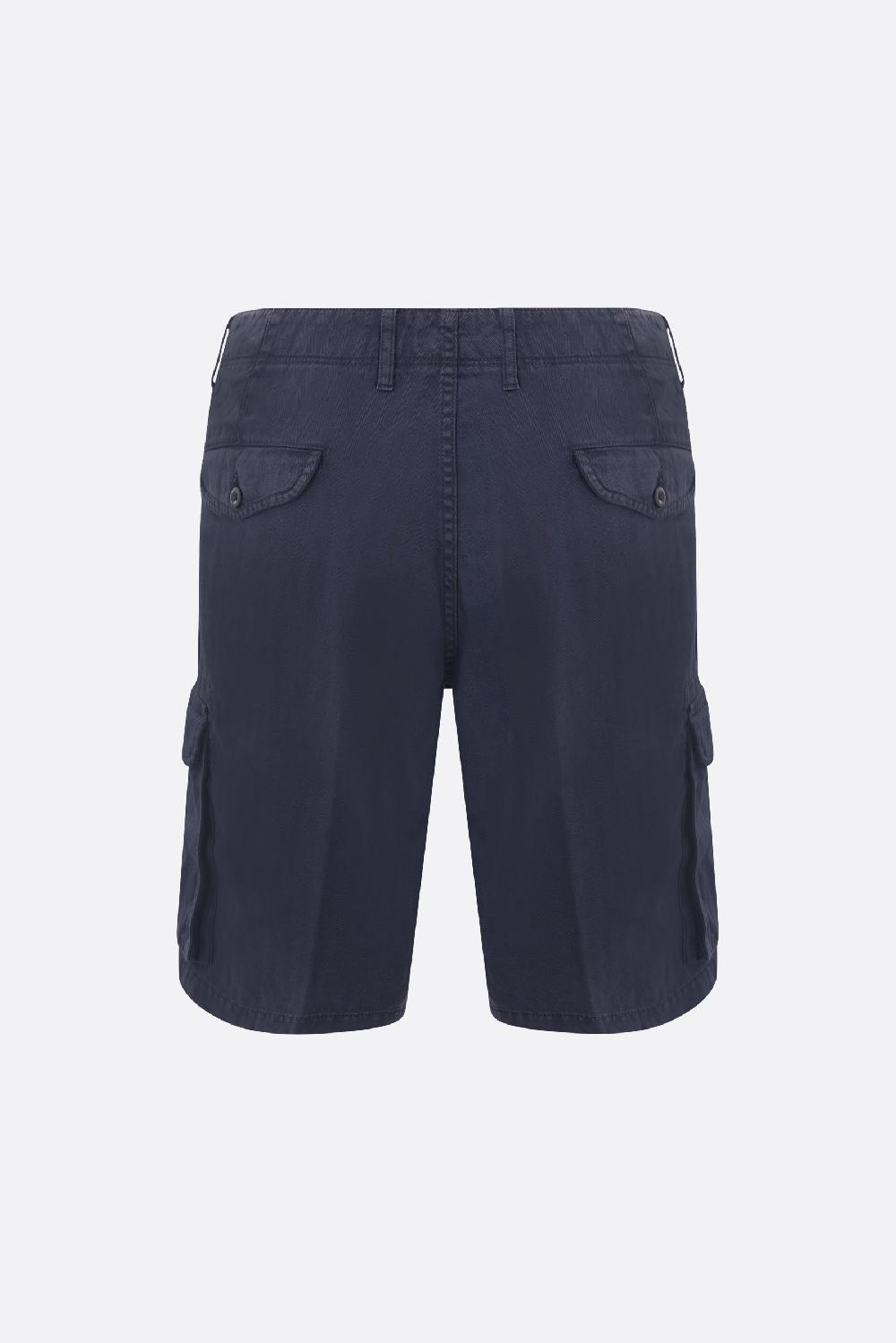 INCOTEX pantalone corto cargo in misto cotone sostenibile Italy