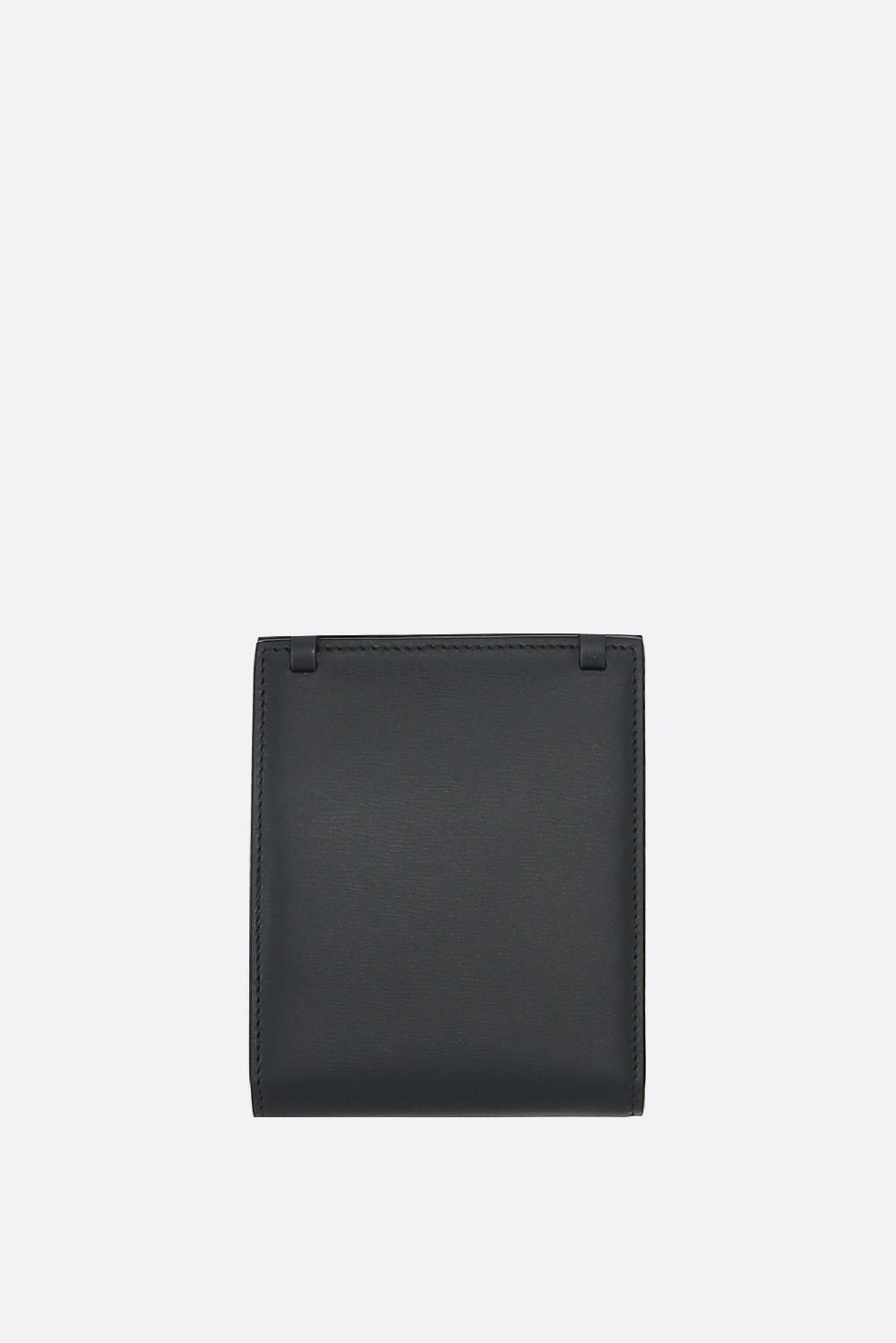 FERRAGAMO porta carte a libro in pelle liscia con tracolla Nuovo