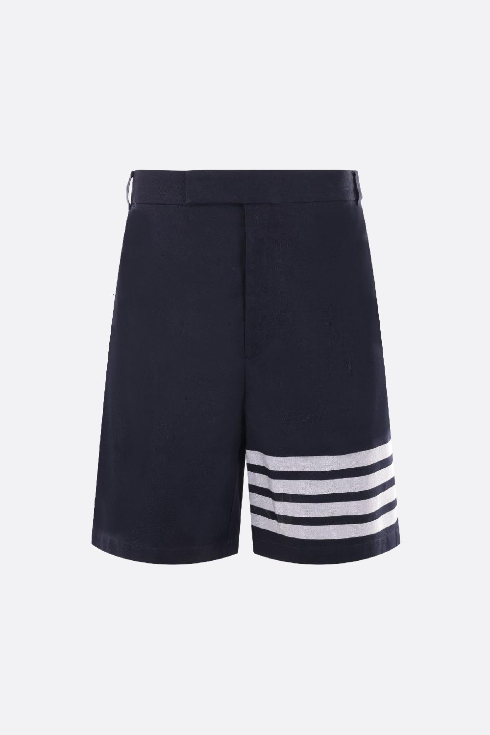 THOM BROWNE pantalone corto 4bar in gabardine Pezzi Unici