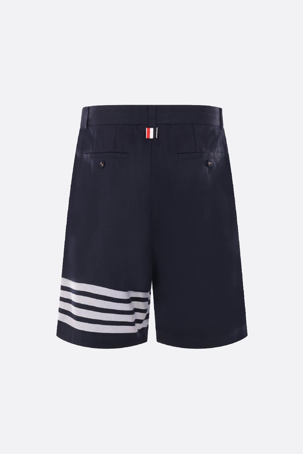 THOM BROWNE pantalone corto 4bar in gabardine Pezzi Unici