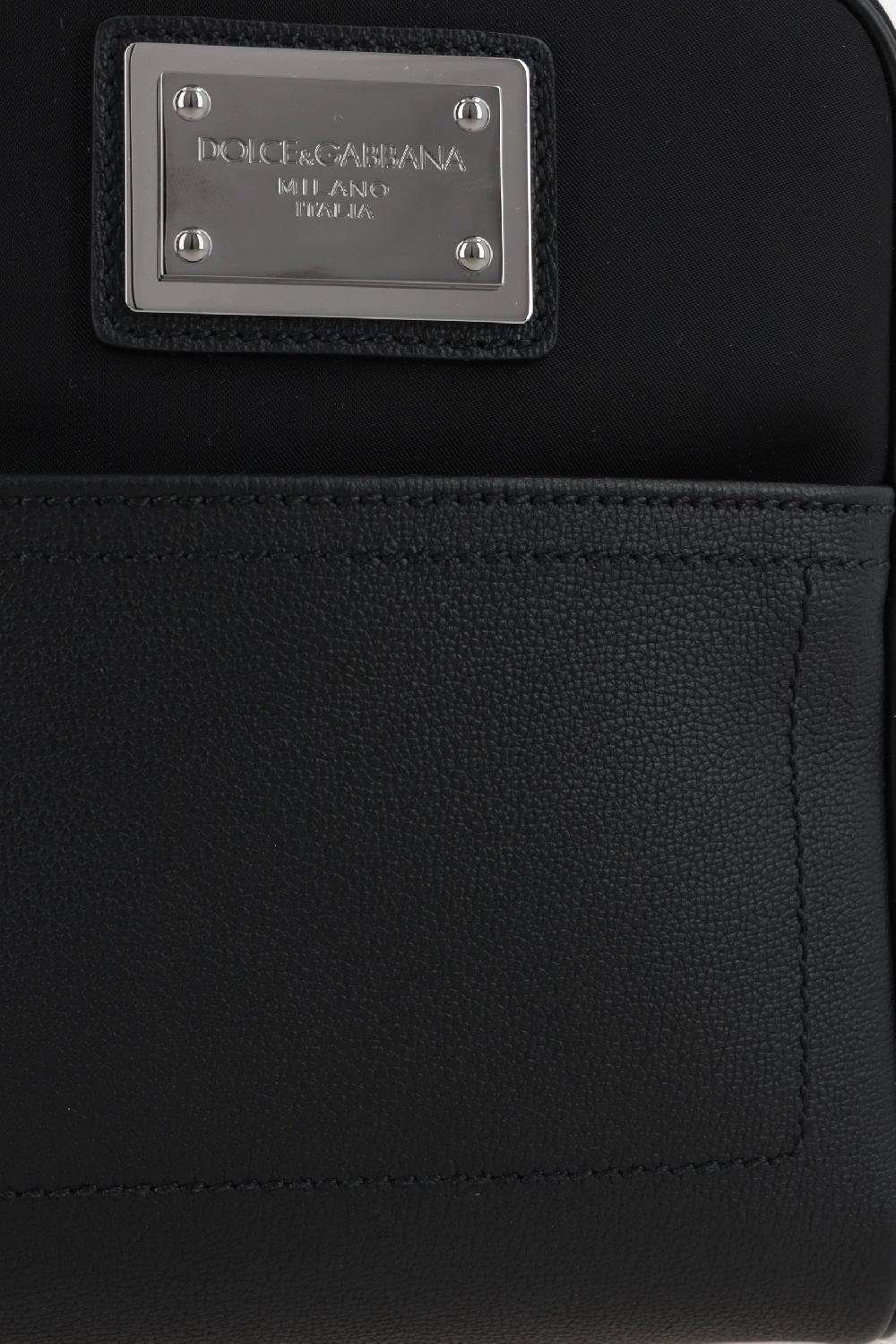 DOLCE & GABBANA borsa a tracolla in nylon e pelle martellata Acquista Ora