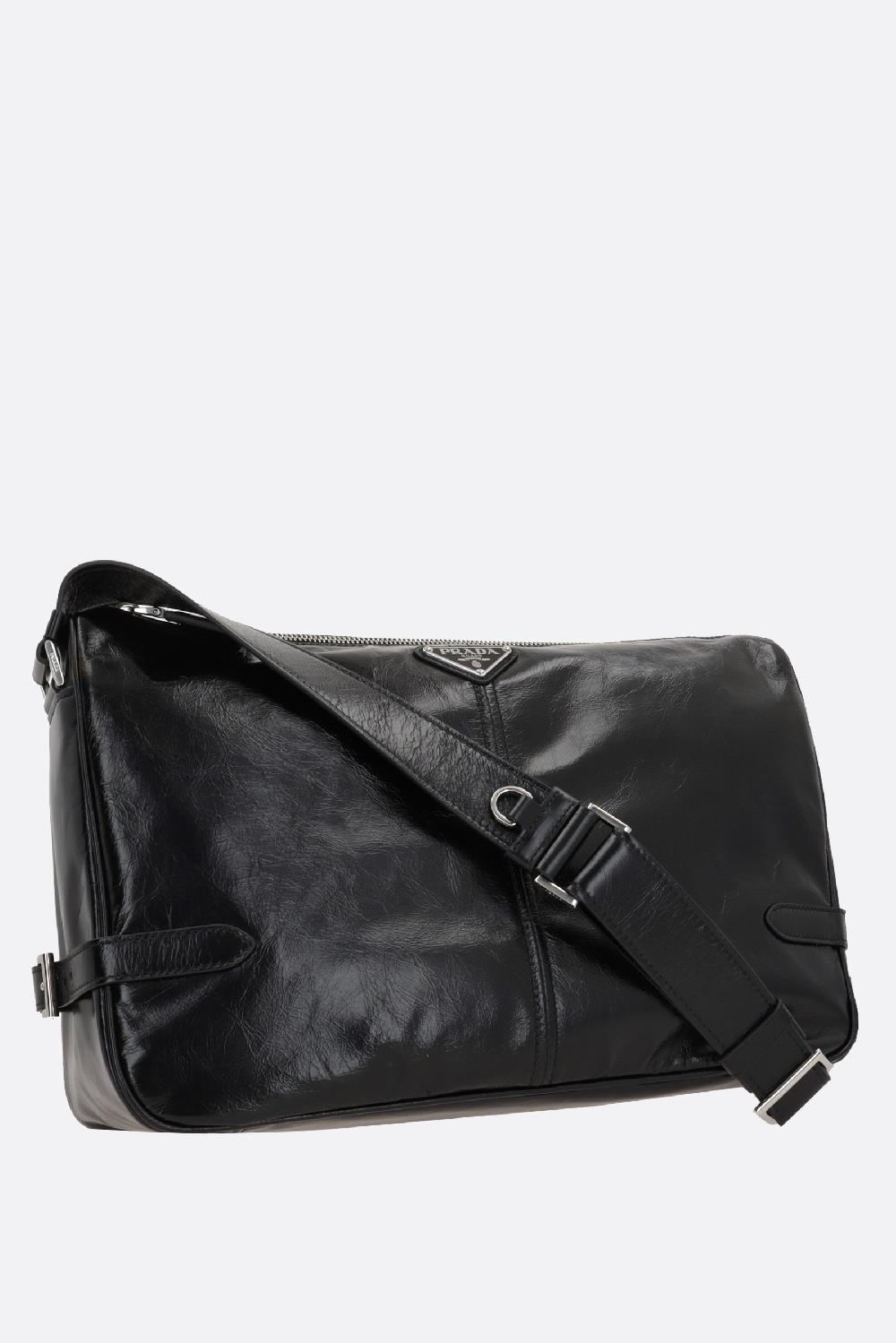 PRADA borsa messenger in pelle Soft Lux Novità