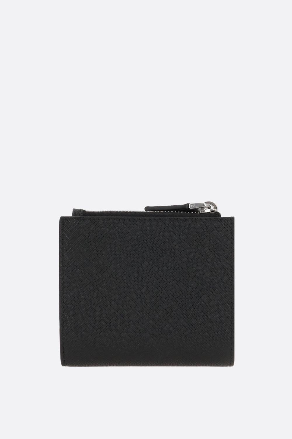 PRADA portafogli compatto in pelle Saffiano Offerte