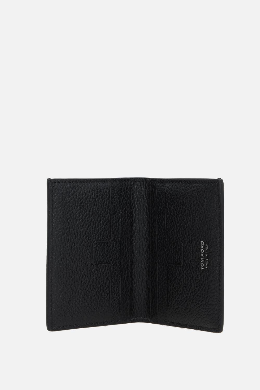 TOM FORD porta carte a libro in pelle martellata Spedizione Gratuita