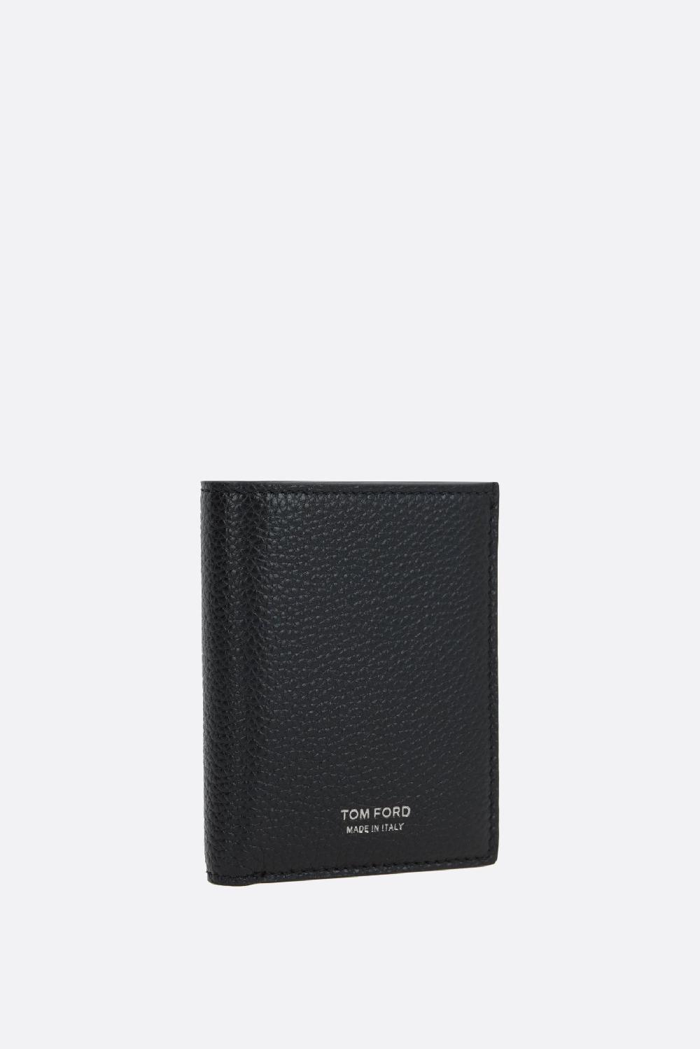 TOM FORD porta carte a libro in pelle martellata Spedizione Gratuita
