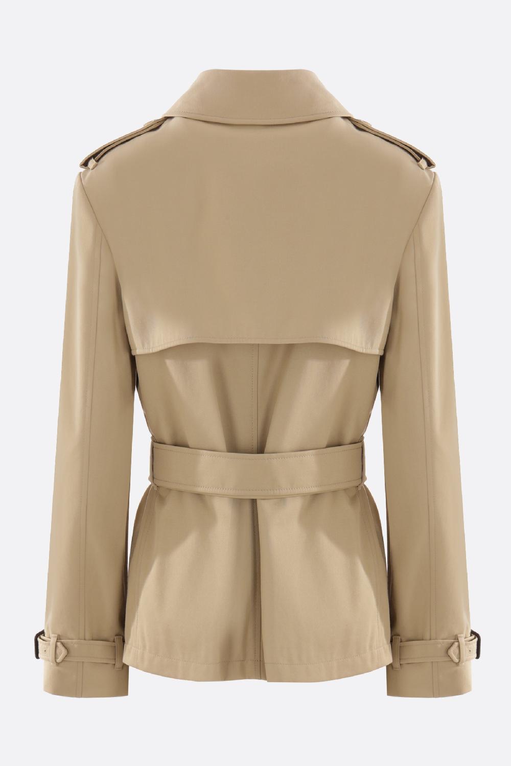 BURBERRY trench corto in misto cotone Shopping Online
