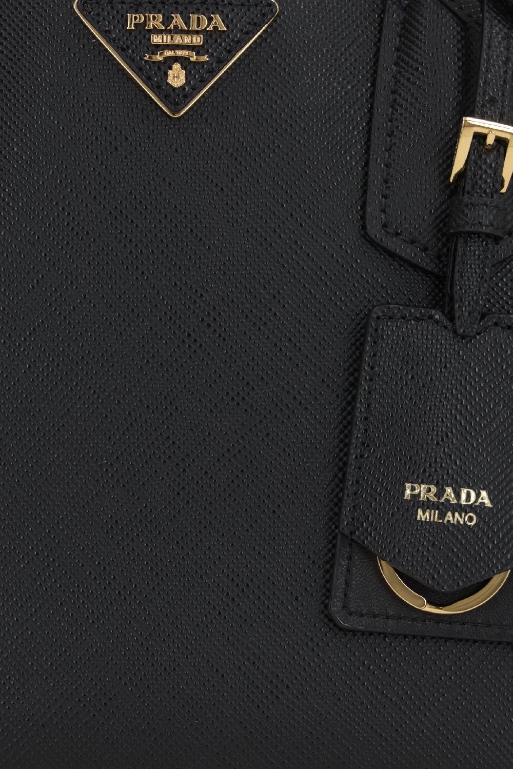 PRADA borsa a mano Prada Double small in pelle Saffiano Outlet