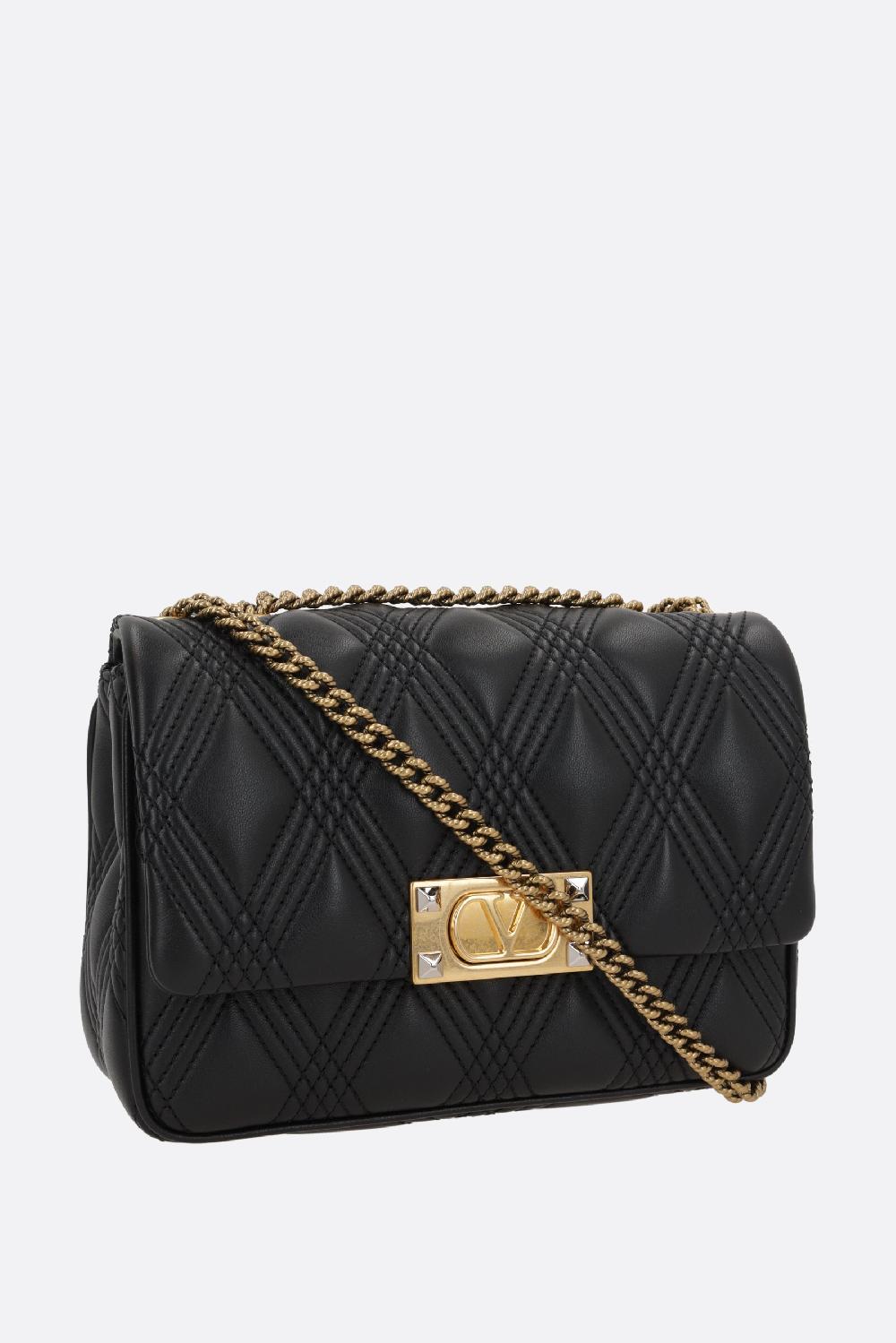 VALENTINO GARAVANI borsa a spalla Quiltie 67 media in nappa matelassé Nuova